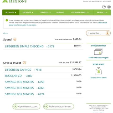 Regions Bank Log